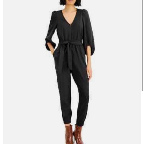 INC International Concepts Black Jumpsuit- Size- XS - Picture 1 of 4
